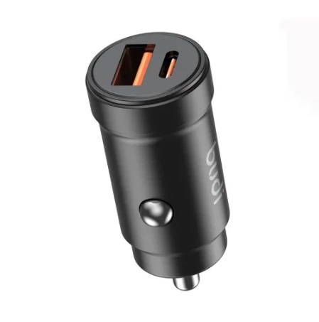 شارژر فندکی 30 وات بودی مدل Budi CC602B با خروجی USB و USB-C با گارانتی ۱۸ ماهه شرکتی (۶ ماه تعویض)