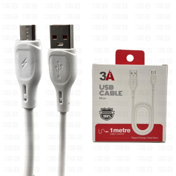 کابل 3A میکرو یک متری فست پکدار
