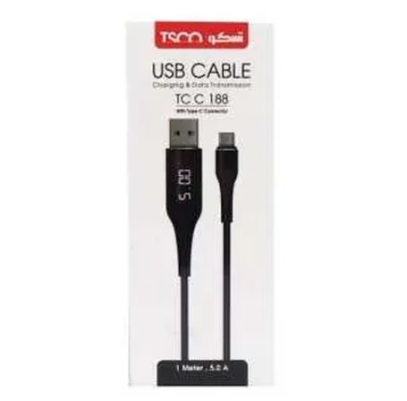 کابل USB به USB C تسکو TC C188 طول 1 متر با گارانتی 12 ماهه شرکتی