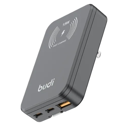 شارژر 30 وات بودی مدل Budi AC336WSB با 2 خروجی USB-C، یک خروجی USB و شارژر بی سیم با گارانتی ۱۸ ماهه شرکتی (۶ ماه تعویض)شارژر 30 وات بودی مدل Budi AC336WSB با 2 خروجی USB-C، یک خروجی USB و شارژر بی سیم با گارانتی ۱۸ ماهه شرکتی (۶ ماه تعویض)