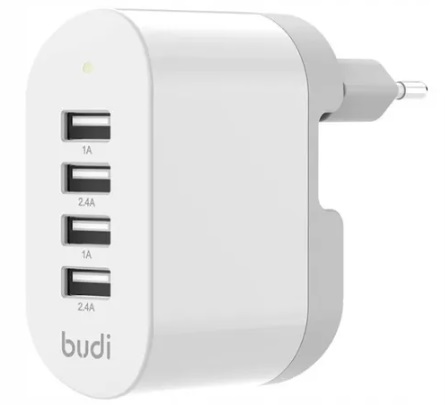 شارژر دیواری بودی مدل Budi M8J028E با خروجی USB با گارانتی ۱۸ ماهه شرکتی (۶ ماه تعویض)
